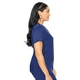 thumbnail image 2 of MED COUTURE Women V-Neck Shirttail Top, Color: Galaxy Blue, Size: M (7459-GLXY-M), 2 of 5