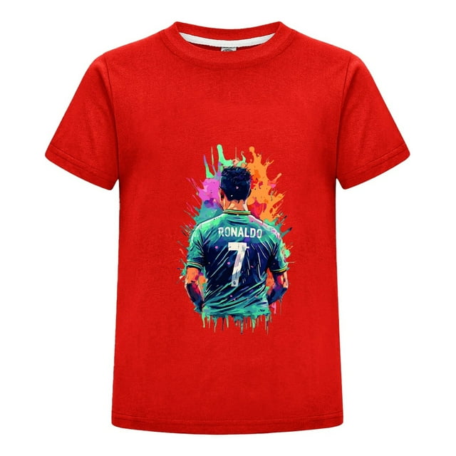 Camiseta Cristiano Ronaldo Niño | Playera Manga Corta con Número 7