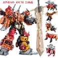 thumbnail image 1 of JinBao-Figuras de acción 5 en 1 de gran tamaño para niños, juguete de transFormación de 43CM, modelo de tanque KO GT, Anime Devastator, Robot Car, regalo para niños, 1 of 4