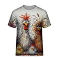 thumbnail image 3 of TrendOFT Shirts for Men Graphic Tees Fashion Trend Fried Chicken Graphic Printed Short Sleeve Crew Neck Oversized Breathable Daily Casual Outdoor Tops Men's T-Shirts Light Gray L, 3 of 6