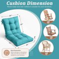 thumbnail image 2 of Kimunuk Outdoor Chair Cushions Set of 2, 42 x 21 x 4 in Non Slip Porch Swing Cushion Seat Back Cushions with Ties for Indoor Patio Rocking Chair, Lake Blue, 2 of 7