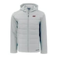 thumbnail image 2 of Men's Cutter & Buck  Gray UIC Flames Evoke Hybrid Eco Softshell Recycled Full-Zip Hoodie Jacket, 2 of 3
