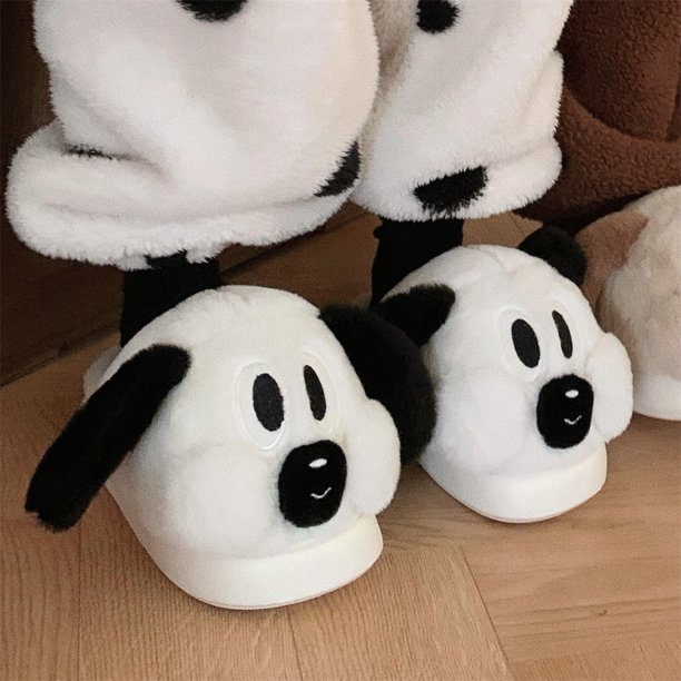 Divertidas Zapatillas de casa de algodón con pollo en 3D para mujer, zapatos de piel bonitos y cálidos para interior del hogar, zapatos para el hogar para mujer