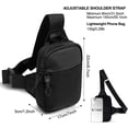 thumbnail image 2 of Bolso bandolera LKEX Mini bandolera impermeable de nailon Negro 17 x 3 x 22 cm, 2 of 7