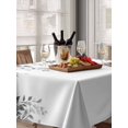 thumbnail image 6 of Grey Eucalyptus Table Cloth, Waterproof Tablecloth for Rectangle Tables, Weeping Botanical Leaf Watercolor Reusable Washable Fabric Table Cover for Restaurant Kitchen Dining Tables 52"x70", 6 of 9