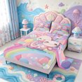 thumbnail image 2 of Manfei Cartoon Axolotl Queen Sheets,Colorful Salamander Queen Sheet Sets,4 Pieces,1 Flat Sheet,1 Fitted Sheet and 2 Pillowcases, 2 of 6