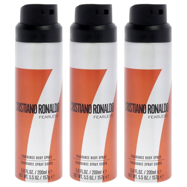 Perfume Cristiano Ronaldo Fearless Body Spray, 200 ml, paquete de 3