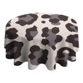 thumbnail image 4 of Beige and Black Of Leopard Print Round Tablecloth 60"x60",Wrinkle Wipeable Table Cloth for Kitchen Dining Room Picnic Patio Party, 4 of 6
