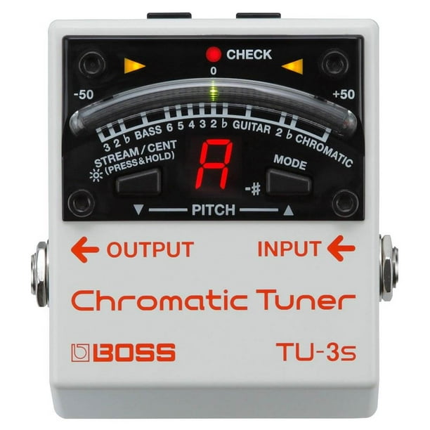 Boss TU-3S Compact Guitare Chromatique et Bass Tuner Pédale Pédale Pédale Interrupteur