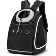 thumbnail image 1 of Negro: mochila para perros, portátil, cómoda y transpirable para perros pequeños, cachorros, gatos, mascotas, viajes, senderismo, camping, mochilas de transporte Mochilas, 1 of 5