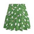 thumbnail image 6 of FUIALDOLG Womens Green Golf Skirts Stretchy Golf Pattern Athletic Skort with Pocket Summer Activewear Soft High Waisted Tennis Skirt Lady Casual Midi Skirts with Shorts for Beach,L, 6 of 8