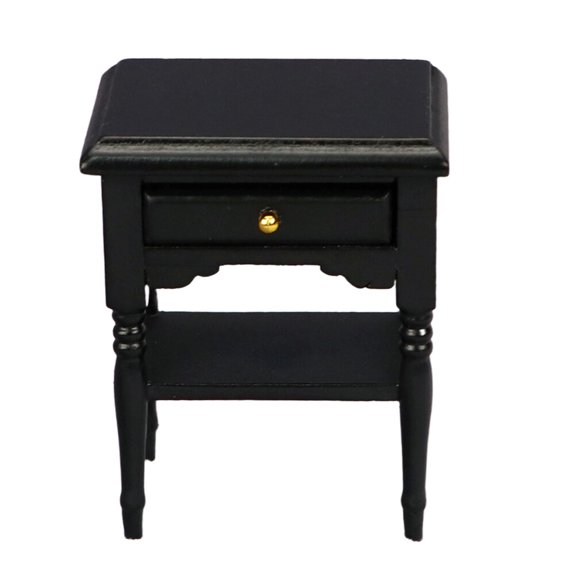 Raindrops 1:12 Scale Wood Nightstand Furniture for Tiny House Decor