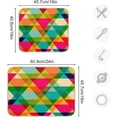 thumbnail image 3 of GZHJMY Rainbow Geometric Shapes Triangle Dish Drying Mat, Absorbent Microfiber Dishes Drainer Mats for Kitchen Counter Large Size 18 x 24 Inch, Coffee Mat, 3 of 7