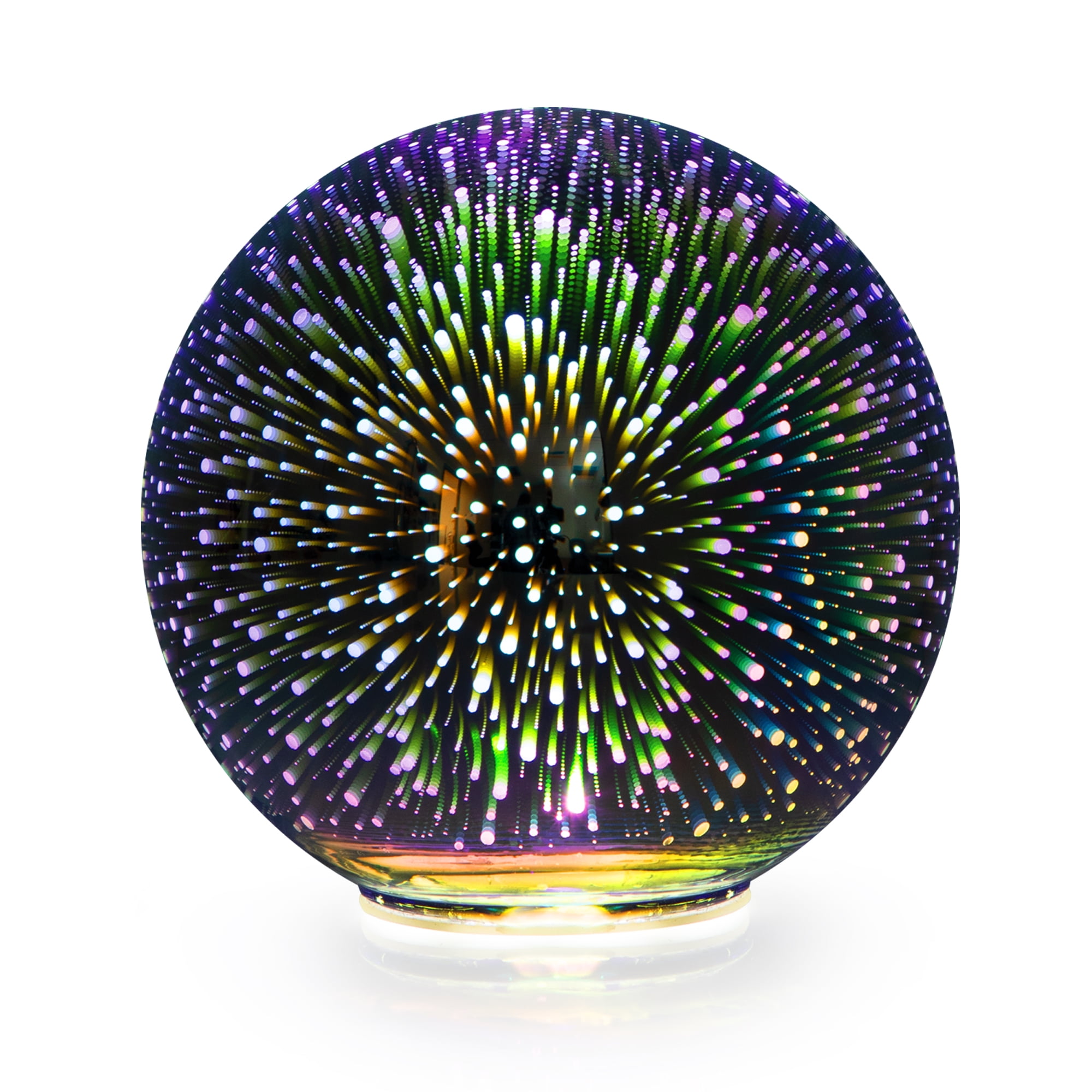 BrightSide 6 inch Plasma Globe LED Light, Multicolor Glass LED Mood Lamp, Battery Powered