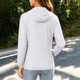 thumbnail image 6 of Women's Plus Size Hooded Sun Protection Jacket Full Zip Elastic Cuff Long Sleeve Sun Sweatshirt Lightweight Outdoor Windbreaker Coats White, 6 of 8
