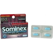 4 Pack Sominex Nighttime Sleep-Aid Maximum Strength 16 Caplets Each