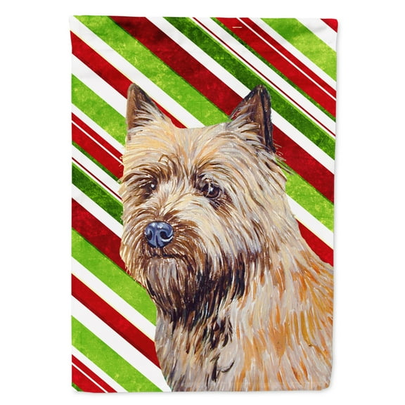 Carolines Treasures LH9230-FLAG-PARENT Cairn Terrier Candy Cane Holiday Christmas  Flag  multicolor
