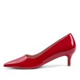 thumbnail image 2 of Zhabtuc Womens Kitten Heels,2 Inch Low Heel Pumps Slip On Closed Pointed Toe Pumps Office Work Shoes Dress Pumps Red Size 8, 2 of 8
