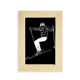 thumbnail image 1 of Deporte de invierno, esqui patron negro Escritorio de madera Arte Pintura 5x7 pulgadas marco de foto foto, 1 of 4