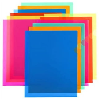 Jam Paper Plastic Sleeves with Mini Pocket, Clear, 9 x 11.5, 10/Pack