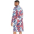 thumbnail image 2 of Dailycode Men Robe Lightweight Soft Bathrobes Kimono Nightgown Red Leopard, 2 of 6