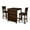 Brown, variant on New Classic Furniture Gia Solid Wood Counter Table w/ 2 Chairs in Brown