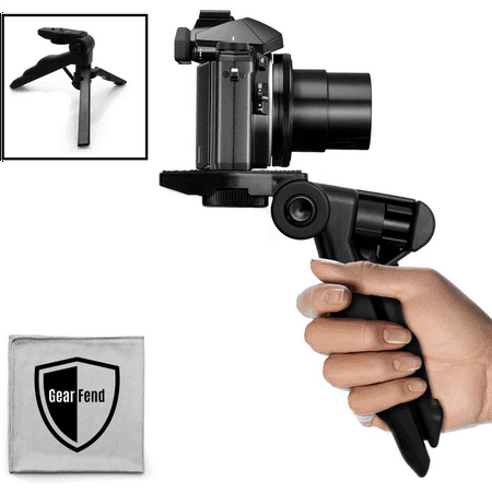 Image of GearFend Heavy Duty Pistol Grip Stabilizer and Tripod Table Stand for DSLR Cameras Plus Microfiber Cloth