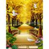 thumbnail image 1 of Cuadros Decorativos 5D bosque puente mosaico diamante pintura dibujo completo redondo taladro DIY arte artesanía JShteea Nuevos Originales, 1 of 5