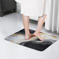 thumbnail image 4 of Black White Gold Marble Pattern Flannel Non Slip Door Rugs,Washable Door Mats Indoor,Decorative Door Mats,Dirt-Resistant and Absorbent Doormat for Entrance,Bedroom,Kitchen,Bathroom,31.5x17in(80x43cm), 4 of 4