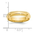 thumbnail image 4 of Auriga Fine Jewelry 14K Yellow Gold 5mm Half Round with Edge Wedding Band for Women Size 9.5, 4 of 7