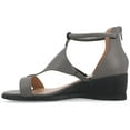 thumbnail image 2 of Journee Womens Trayle Wedge Back Heel Zip Sandals, Widths Available, 2 of 9