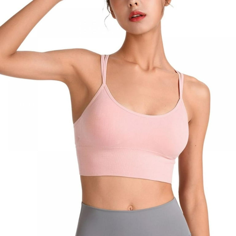Sports Bras for Women Criss Cross Back Padded Workout Tank Tops Crisscross Workout Bras for Yoga Running Fitness Breathable Fitness Underwear 1 Packs Walmart