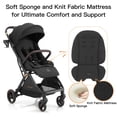thumbnail image 6 of Gravity Folding Baby Stroller - Portable Toddler Stroller w/ Adjustable Backrest & Canopy, Lightweight and UV Protected Travel Stroller, One-Hand Automatic Folding - Black, 6 of 10