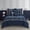 Blue, variant on Lanco Pagoda Geometric 6 Piece Comforter Set Navy, Bed Size King, 100% Polyester Fill
