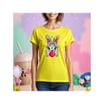 thumbnail image 2 of Playera de Mujer con Conejita Chic – Estampado Divertido y Colorido Color Amarillo Talla Grande Marca Emil SaEs, 2 of 4