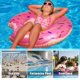 thumbnail image 2 of Anillo de natación inflable de donut de fresa gigante, juguete de playa de piscina de verano grande, flotador de piscina de tubo de natación para adultos JAMW Sencillez, 2 of 5