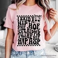 thumbnail image 2 of Funny Easter Bunny Retro Hip Hop T-Shirt, I Said A Hip Hop The Hippie Tee, 2 of 8