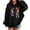 Black, variant on Shadoumai Cute Hoodies for Girls Kids Printed Pattern Long Sleeve with Pockets Soft Casual Outwear Coat Children Kid's Fall Winter Outfits