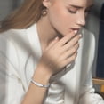 thumbnail image 2 of SUSHANG Frosted Bracelet Sparkling Sand Open Mouth Love Interweaving Bracelet Creative Silver Plated Bracelet, 2 of 7