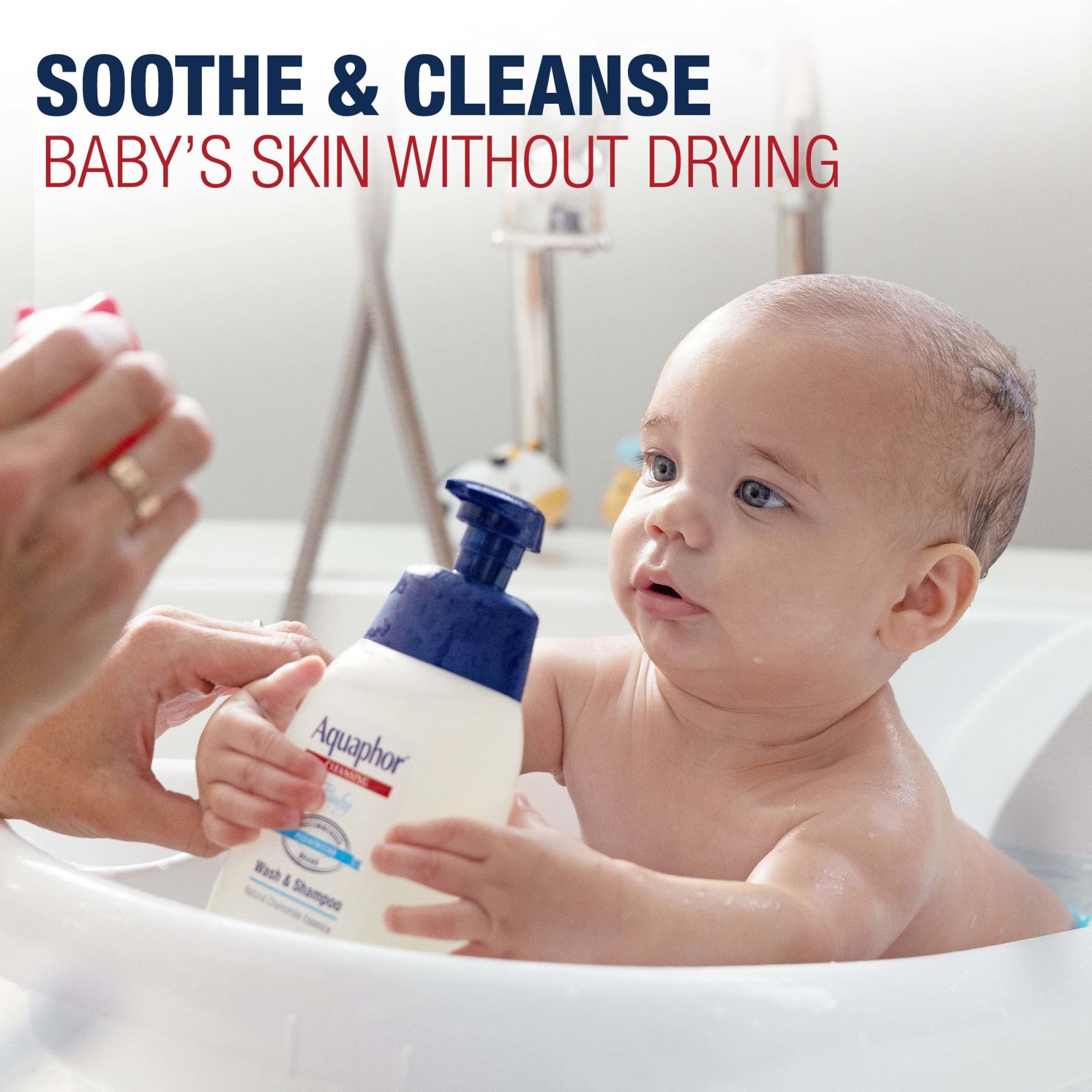 (2 pack) Aquaphor Baby Wash & Shampoo, Fragrance Free and Tear Free for Baby's Sensitive Skin, 25.4 fl oz