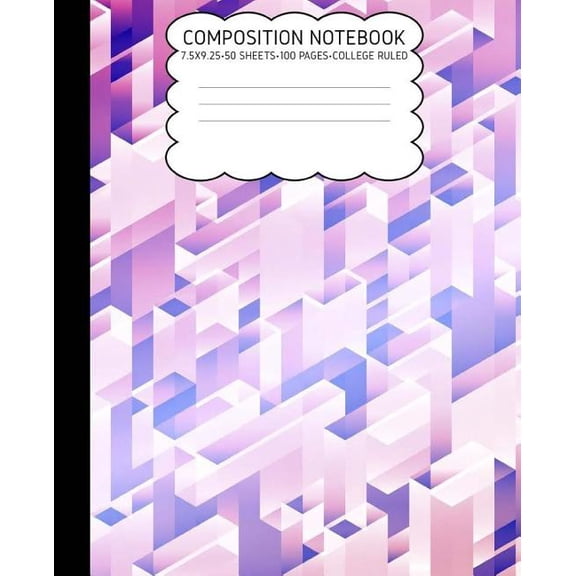 Pretty Girl Press College Ruled Composition Notebooks, 7.5 in x 9.25 in, 50 Sheets