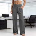 thumbnail image 2 of Yifymode Women's Wide Leg Yoga Dress Pants Soft Comfy Casual Sweatpants with Pockets Petite/Regular/Tall, 2 of 6