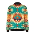 thumbnail image 6 of Feancey Womens Light Weight Bomber Jackets Casual Western Aztec Print Zip Up Coats Loose Fit Baseball Jacket Fall Hoodless Windproof Biker Jacket Coat Holiday Sales,Multicolor#5,S, 6 of 6