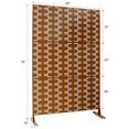 thumbnail image 3 of Tcbosik Metal Privacy Screen for Indoor Outdoor, Freestanding Decorative Divider for Balcony, Deck, Lawn, Patio, Garden, Backyard, Poolside, Brown, 3 of 8
