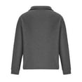 thumbnail image 4 of CHEEREAM Men's Corduroy Button Down Shirts Casual Long Sleeve Shacket Jacket with Flap Pockets Slim Fit Fall Winter Outwear Dark Gray M, 4 of 5