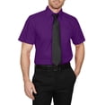 thumbnail image 4 of J. METHOD Men's Classic Regular Fit Button Down Short Sleeve Solid Color Dress Shirts S-5XL, 4 of 5
