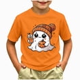 thumbnail image 2 of TOWED22 Halloween Outfits for Kids Pumpkin Patch Crew Toddler Short Sleeve Tshirt Top Casual Set Little Boy Girl Cothes,Orange,12-18 M, 2 of 5