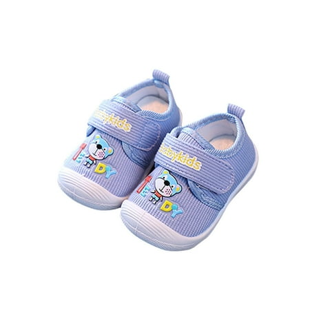Avrntaa Baby Shoes - Boys Girls First Walking Shoes Infant Sneakers Newborn Loafers Flats Toddlers Shoes Blue Shoes Size 4Toddler