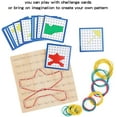 thumbnail image 5 of GLUAAE Stem Geo Board – 8x8 Math Manipulative for Kids Ages 3+ with Pattern Cards & Rubber Bands, 5 of 8