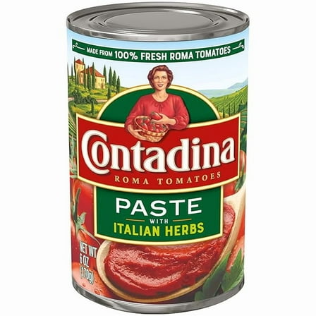 Pack of 2 CONTADINA Tomato Paste With Italian Herbs, 6 oz Can
